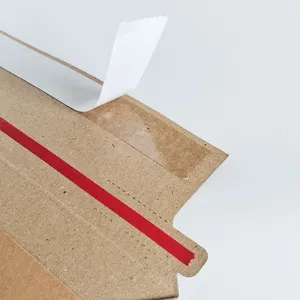 Sobre de correo con autosellado de papel Kraft marrón personalizado con cierre autoadhesivo Impresión de logotipo Embalaje Mailing Safe Express Bag