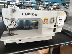 Machine à coudre industrielle à point noué, entraînement direct, simple aiguille, robuste, pour cuir, avec alimentation supérieure et inférieure et pied entraîneur, modèle GC0303D - Product Image 2