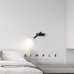 โคมไฟติดผนังหมุนได้ สีดำ ทองแดงทั้งหมด สไตล์มินิมอล โมเดิร์น ดีไซน์หรูหรา สไตล์นอร์ดิก สำหรับห้องนอนข้างเตียง - Product Image 2