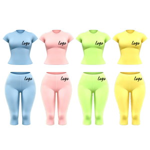 Conjunto de Verano para Mujer, Estilo Y2K, Top Corto <span class=keywords><strong>con</strong></span> Cordones y Pantalones Cortos Ajustados, <span class=keywords><strong>Ropa</strong></span> Casual de Dos Piezas, Talla XS - Product Image 1