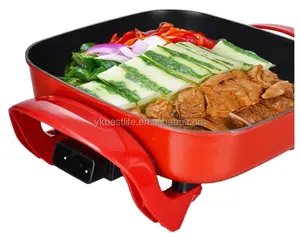 30x30cm die-cast aluminum square electric fry pan with double heating pipe