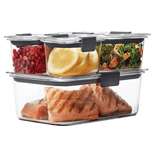 Clear Rubbermaid Cover Brilliance Food Storage Containers, Assorted for Lunch Food