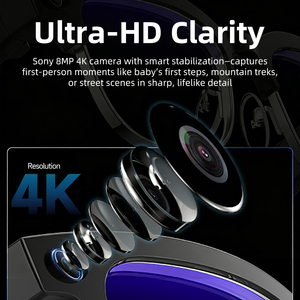 Gafas Inteligentes Impermeables IP66 con Cámara HD de 32MP, Ultraligeras de 35g, Video 4K, Transferencia WiFi, Música Inalámbrica para Exteriores - Product Image 3