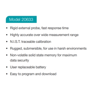 Deltatrak เครื่องบันทึกข้อมูลอุณหภูมิสูงสแตนเลสเครื่องมือควบคุมการตอบสนองที่รวดเร็วแม่นยำสูง - Product Image 2