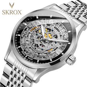 SKROX Montre pour homme Montres mécaniques automatiques lumineuses squelette Montre-bracelet - Product Image 4