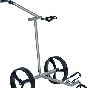 Nouveau chariot de golf électrique Jucad Carbon 2.0 avec fonction poussoir, batterie au lithium, moteur 400W, autonomie 36 trous, édition spéciale voyage premium 20 - Product Image 1
