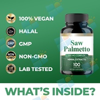 Capsules de Palmier Nain Pur et Naturel à Formule Personnalisée Marque Blanche 500mg pour la Santé de la Prostate Masculine Certifié GMP