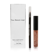Aurora Private Label Kit Cadeau Rouge à Lèvres Liquide Étanche Mat Brillant à Lèvres Ombre Doré Ensemble de Maquillage Personnalisé