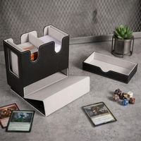 Boîte à dés de luxe personnalisée avec plus de 260 compartiments pour cartes de jeu TCG, résistante à l'usure, imperméable et portable