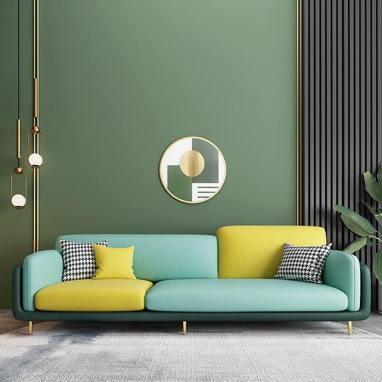 Dark green mixed with light green + yellow