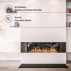 <span class=keywords><strong>Cheminée</strong></span> d'angle à gaz intelligente MEISU.CH noire avec télécommande pour salon, <span class=keywords><strong>foyer</strong></span> intérieur au gaz liquéfié - Product Image 3