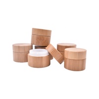 Vente chaude Pot cosmétique en bambou écologique 5g 15g 20g Pot à crème en bambou pour l'emballage des soins de la peau