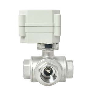 इस तरह के गुलाब IP67 dc5v dc224v 3 तार नियंत्रण क्र301 dn15 bsp 4 तरह l पोर्ट स्टेनलेस स्टील 304 मोटर चालित बॉल वाल्व - Product Image 3