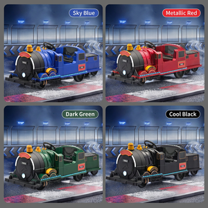 Train électrique pour enfants, jouets de train à conduire, voitures télécommandées rechargeables et poussettes doubles pour garçons et filles - Product Image 1