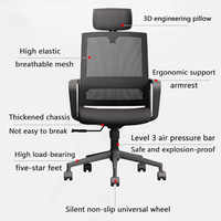 Chaise de bureau pivotante en maille ergonomique haut de gamme moderne la plus exécutive avec appui-tête à vendre