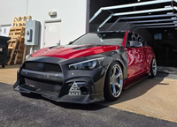Pare-chocs avant en fibre de carbone style LB V2 pour Infiniti Q50 Q50S Q50L V37 Red Sport Luxury Upgrade Blitz Style Bodykit 2015-2023