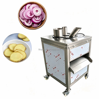 Vier-gaats fruit- en groentesnijmachine, food grade, neerwaartse snijmachine voor aardappel, ananas, augurken, aubergine, banaan, sinaasappel
