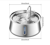 Ventes chaudes Fontaine à eau pour animaux de compagnie en acier inoxydable SUS304 Fontaine à eau automatique pour chat Distributeur d'eau pour chien avec filtres de remplacement