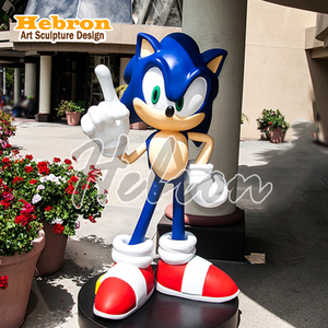 Figura de acción personalizada, figura de dibujos animados, estatua de erizo azul de tamaño real, escultura de resina de <span class=keywords><strong>Sonic</strong></span> - Product Image 1