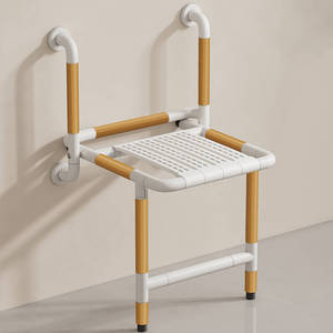Tabouret de douche mural Baiyurui avec siège antidérapant pour personnes âgées et handicapées, capacité de 200 lb, design moderne et simple - Product Image 1