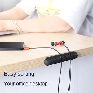 Organisateur de câbles USB en silicone, enrouleur de câbles, clips de gestion de câbles pour bureau, support de câbles pour souris et écouteurs - Product Image 3