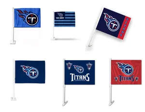 Großhandel Lot Hochwertige NFL Tennessee Titans Auto Witwe Flagge mit Pol