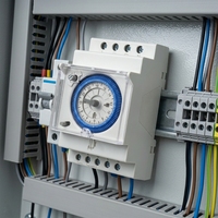 ELSINE SUL181d Saklar Timer Program Harian DIN Rail Mekanik Kuarsa 24 Jam Dial 16 A