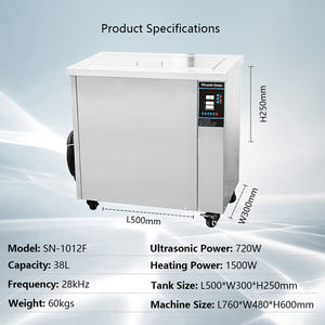 SN-1012F Industrial Parts Ultrasonic Cleaning Machine 38L Ultra Sonic Washer para Instrumentos Médicos Elétrica Nova Condição - Product Image 3