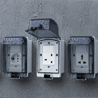 Prise de courant étanche IP66 pour extérieur, résistante aux intempéries, 16A 250V, norme combinée UK/EU/US/AU/italienne/brésilienne