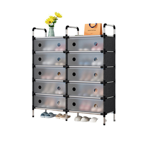 <span class=keywords><strong>Meuble</strong></span> à <span class=keywords><strong>chaussures</strong></span> métallique OEM 5/6 niveaux détachable, anti-rouille et anti-humidité, pour entrée et chambre, idéal pour ranger les sacs - Product Image 2