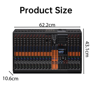 Mezclador de Audio Profesional TX18 de 18 Canales, 14 Entradas XLR, Consola de 4 Grupos de <span class=keywords><strong>Buses</strong></span> para Conciertos en Vivo - Product Image 2