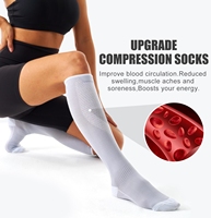 Bas de compression doux et doux pour soulager la douleur pour les personnes âgées, soutien des varices, œdème, chaussettes de compression de qualité médicale pour les personnes âgées