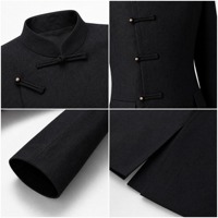 Ensemble de costume noir pour femmes, nouveau style chinois, professionnel, pour le bureau, la direction, la carrière, l'image d'image professionnelle, vêtements OEM ODM MTM