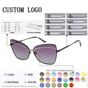 Gafas de Sol Cat Eye con Logotipo Personalizado, Montura Completa, Lentes Degradadas, Protección UV, Casuales para Mujer - Product Image 2