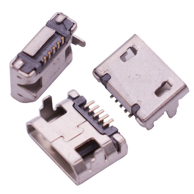 Micro USB Type B Socket Connectors Usb Jack Female Connector Mobile Charging Socket Usb Connector Soldering