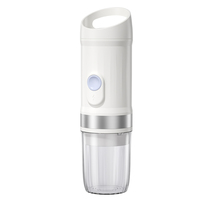 Machine à café portable en acier inoxydable, électrique, batterie au lithium, charge type C, compatible avec deux types de capsules de café