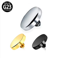 Getta G23/ASTM F136 Titane Zircon Étoile Rond Cœur 16G/14G Labret Stud Noir Bijou d'ancrage dermique pour Cadeau de Mariage et Fête