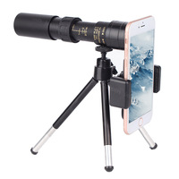 Telescopio Monocular con Zoom 10-300x40 para Comercio Exterior, Fotografía con Teléfono Móvil al Aire Libre con Campo de Visión de 4.4,2.1, Soporte Personalizado