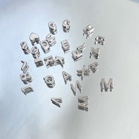 Chaîne coulissante en argent Sterling 925 collier à breloque initiale personnalisé plaqué or 18 carats à la mode bricolage nom collier fêtes