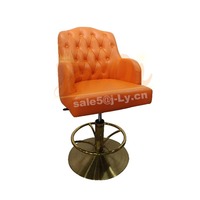 Chaise de casino moderne K1080, cuir PU de haute qualité, pivotante et réglable, tabouret de jeu de poker, base en métal chromé, salle à manger, salon