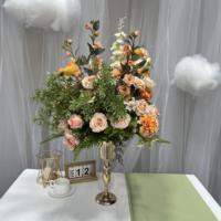 Boule de fleurs artificielles en soie bordeaux pour centre de table de mariage, idéale pour les occasions de Noël - Vente en gros