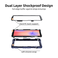 Étui antichoc en silicone pour tablette Samsung Galaxy Tab S10 FE/S10 Lite/S9 FE avec sangle d'épaule, dragonne et béquille