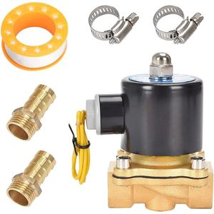 Vanne solénoïde électrique en laiton Cgele 12V 1/2 pouce normalement fermée pour eau, air, gaz, carburant, huile - Product Image 5