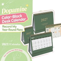 Calendrier de bureau minimaliste 2027 - Planificateur mensuel créatif et suivi des habitudes quotidiennes pour étudiants et employés de bureau