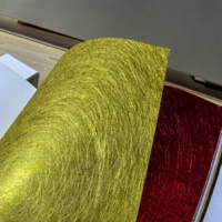 Papier de surface en fibres de soie longues enduites de résine avec paillettes, carton décoratif en fibres végétales pour emballages cadeaux de luxe