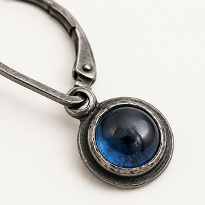 Orecchini vintage blu Orecchini minimalisti con perno Orecchini piccoli in stile boho Accessori di bigiotteria alla moda per le donne - Product Image 3