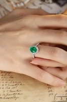 Bague de fiançailles Lanphear Jewelry PT950 en platine, taille émeraude, avec halo festonné double couche et bande pavée de diamants, pour cadeau de mariage