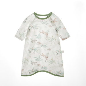 Sacco nanna estivo sottile per neonati, antibatterico, traspirante, in puro cotone, con maniche a tre quarti, pigiama per bambini e bambine - Product Image 1
