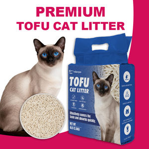 Litière pour chat en tofu écologique à faible MOQ, vente en gros, emballage personnalisé, texture ultra <span class=keywords><strong>fine</strong></span> pour un agglomérage maximal, 100 % à base de plantes - Product Image 1