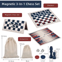 QISHOU Échiquier et Jeu de Dames Magnétique Pliable en Bois – Design Écologique et Durable pour Enfants et Adultes – Idéal pour les Voyages – Éducatif